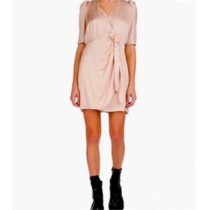 NWT The Kooples Gravity Daisies Mini Dress  Barbiecore Size 4